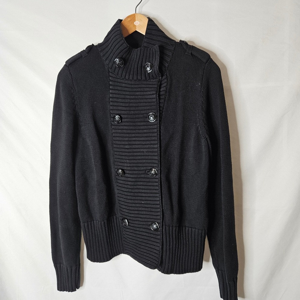 Lauren Ralph‎ Lauren Vintage Double Breasted Military Style Sweater sz L